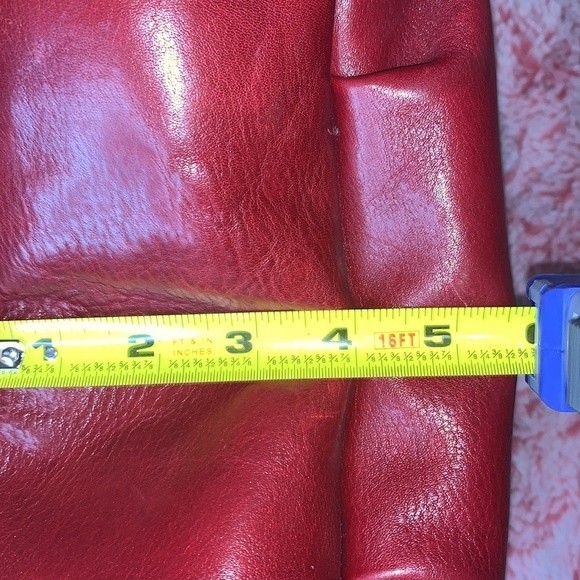 Vintage Dooney & Bourke Toledo Bordeaux Red & Brown Leather Winged Satchel - Picture 12 of 12